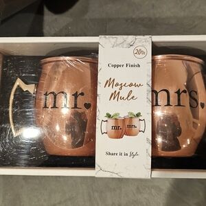 Copper Finish Moscow Mule Mug Set
